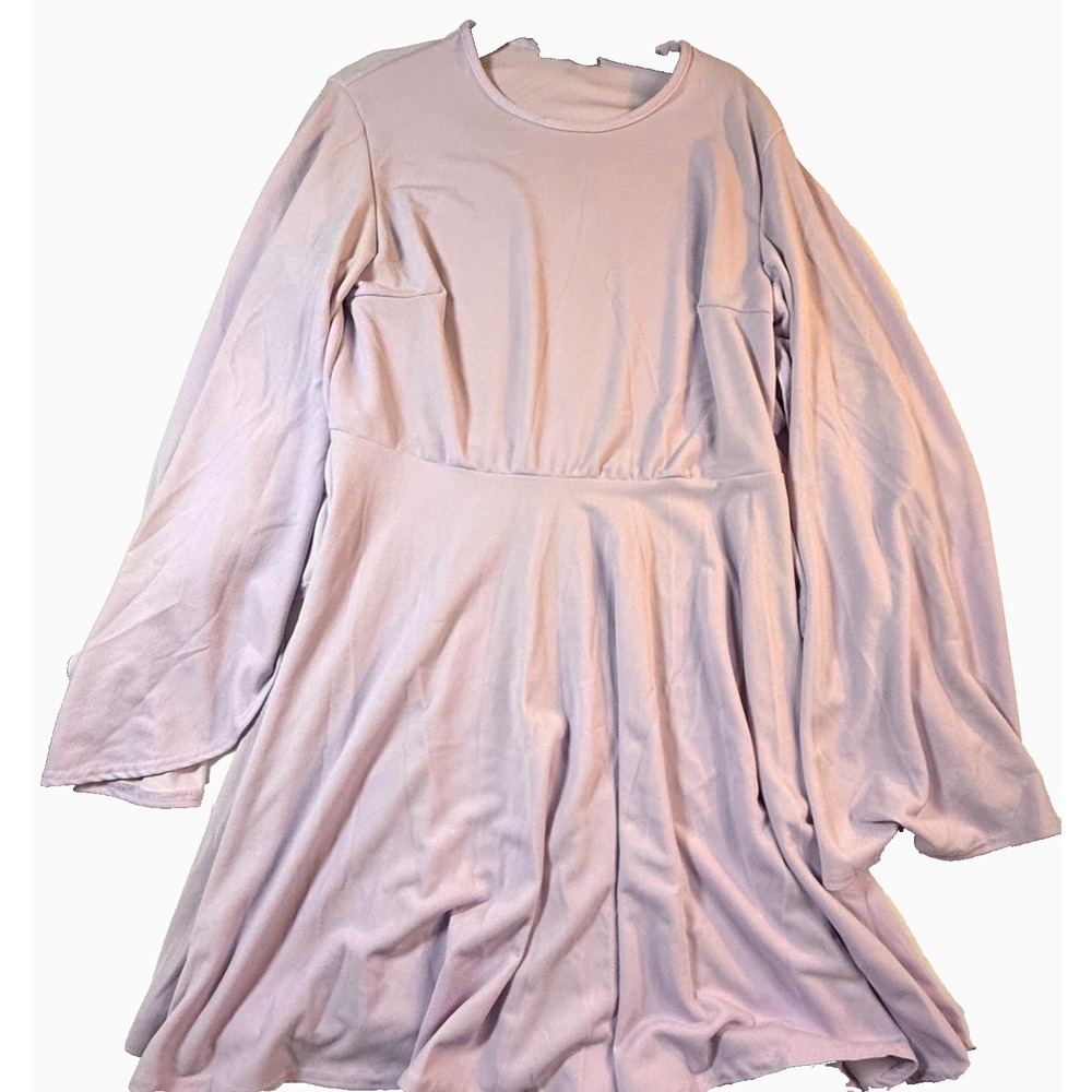 Boohoo Purple Maxi Sweater Dress Womens Plus Size Long Sleeve Pockets NWT 18